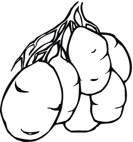 Potatos Coloring Page