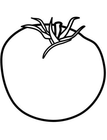 Tomato Coloring Page