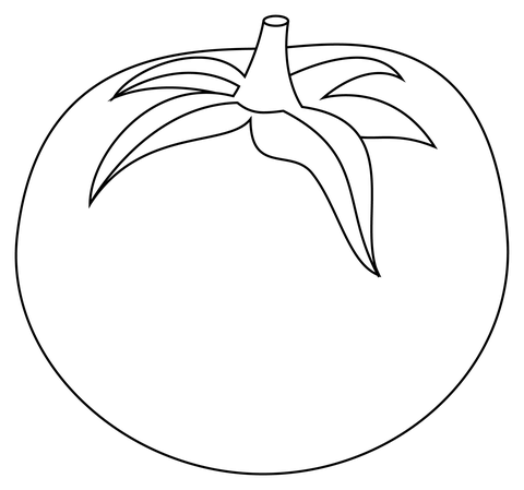 Tomato Coloring Page