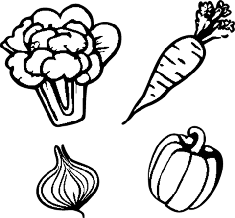 Vegetables Coloring Page